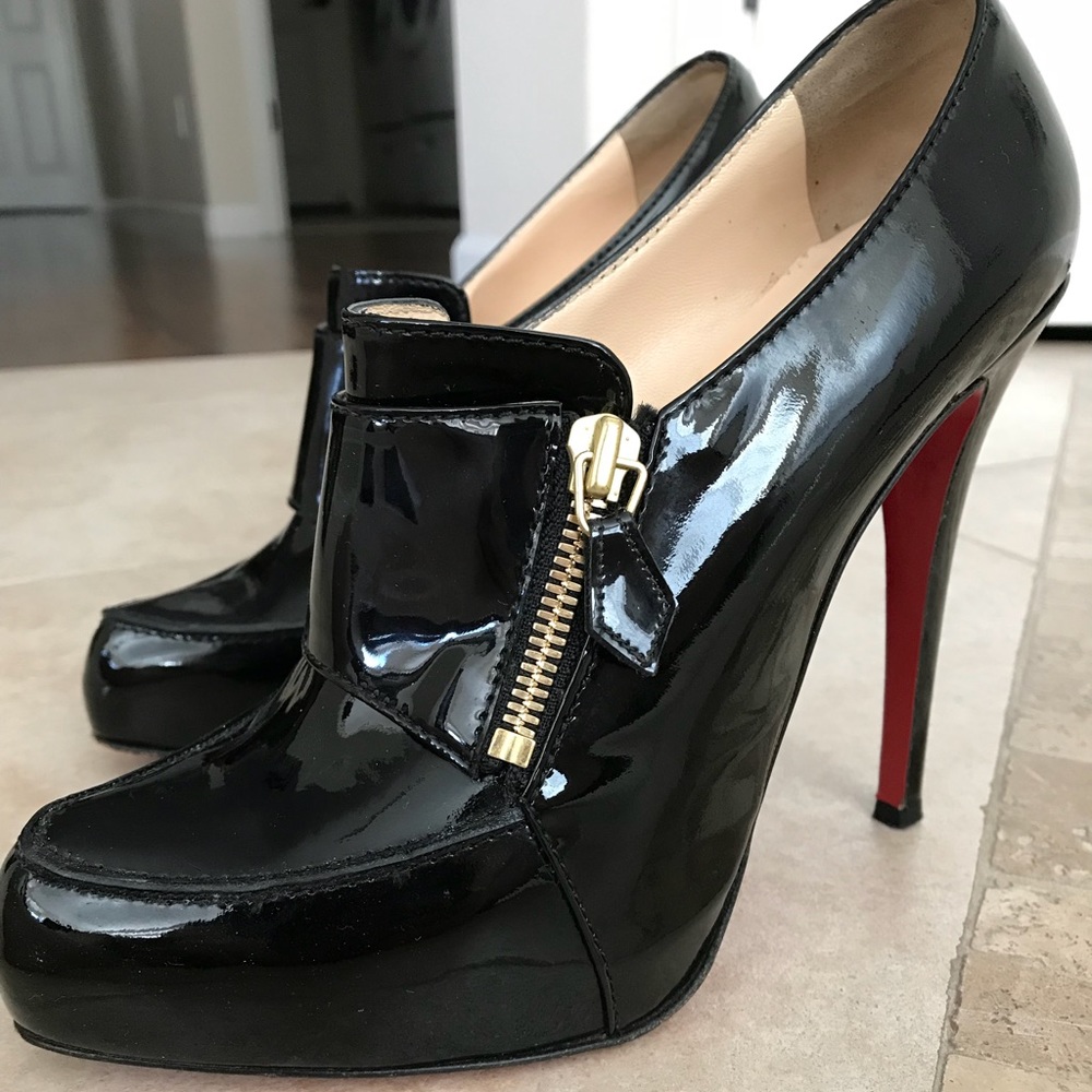 Christian Louboutin Black Patent Lapano 120